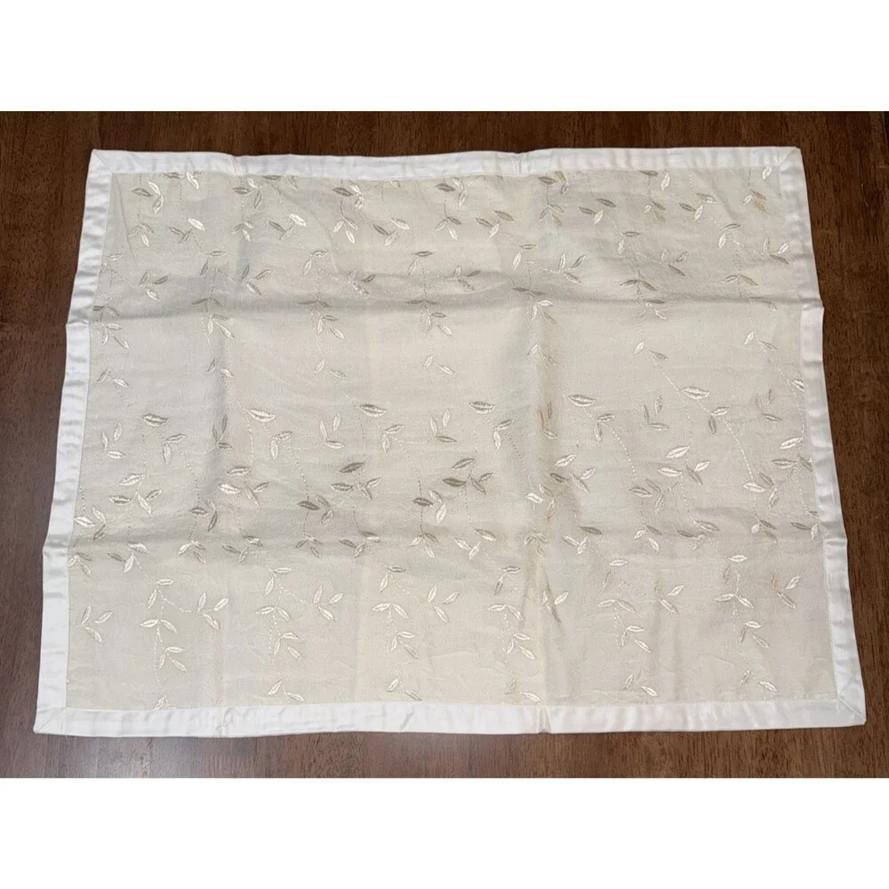 Bay Linens by Dianne Morris Embroidered Standard Pillow Sham Ivory Elegant Home
